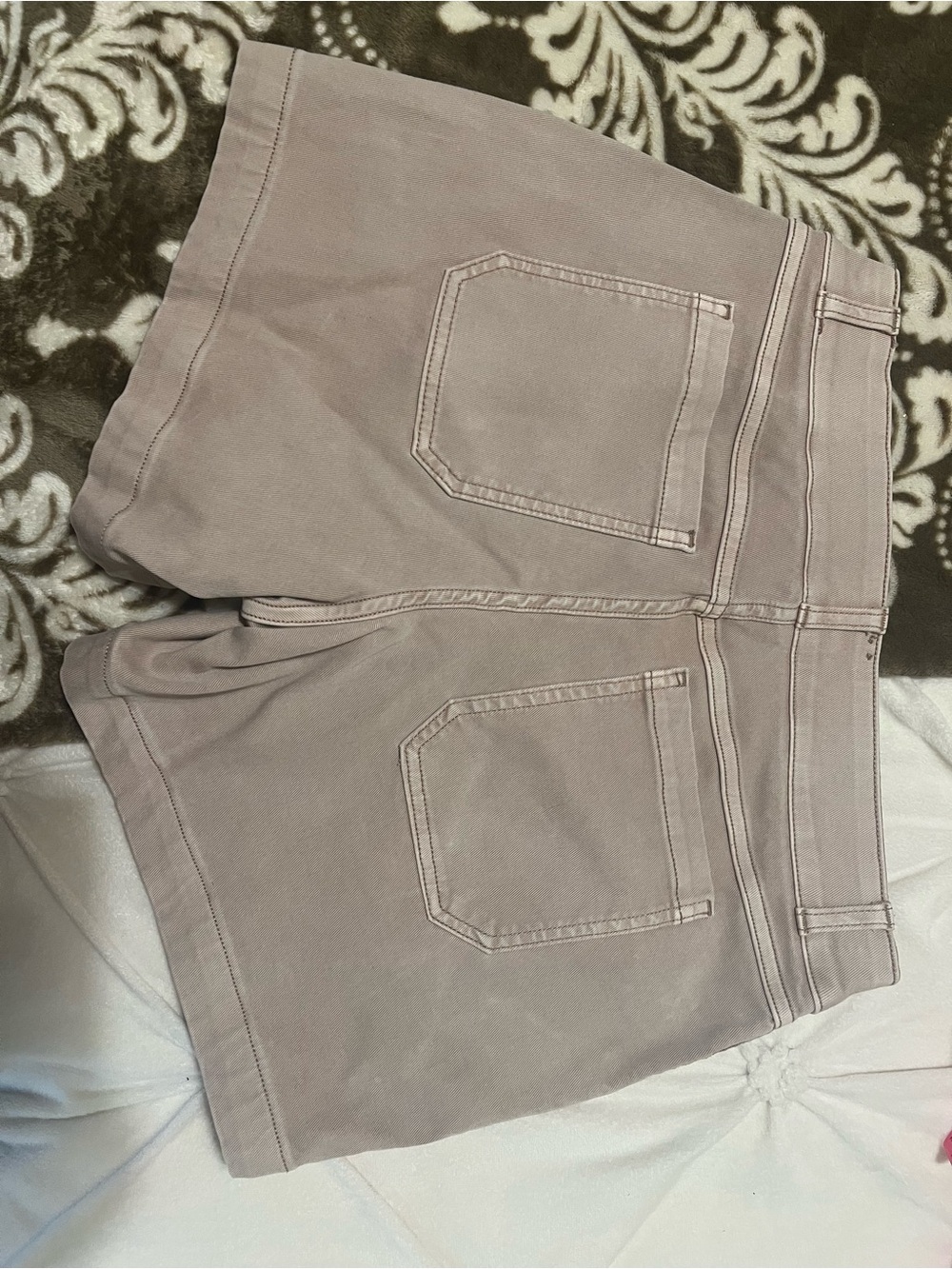Spanx Women's Mauve High-Rise Stretch Casual Shorts Medium - Picture 2 of 5